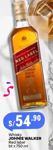 Plaza Vea Johnie walker whisky red label oferta