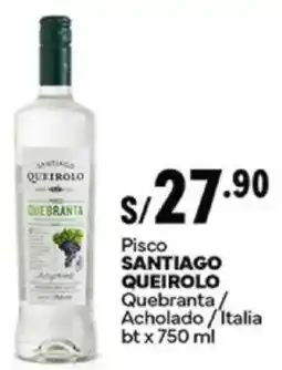 Plaza Vea Santiago queirolo pisco quebranta acholado/italia bt oferta