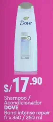 Plaza Vea Dove shampoo / acondicionador bond intense repair fr oferta