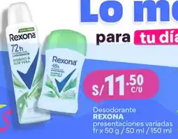 Plaza Vea Rexona desodorante presentaciones variadas fr oferta