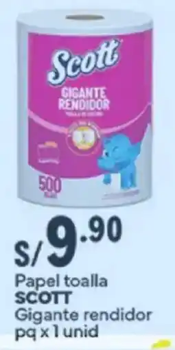 Plaza Vea Scott papel toalla gigante rendidor oferta