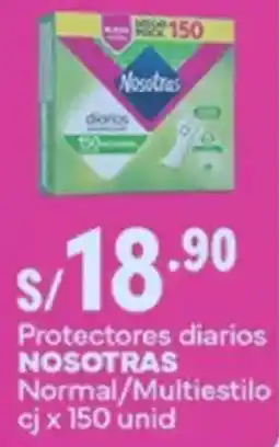 Plaza Vea Nosotras protectores diarios normal/multiestilo cj oferta