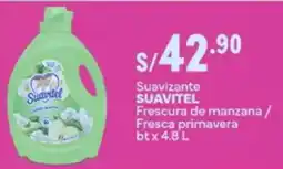 Plaza Vea Suavitel suavizante frescura de manzana / fresca primavera bt oferta