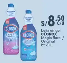 Plaza Vea Clorox lejía en gel magia floral original bt oferta