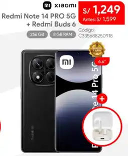 Hiraoka Xiaomi redmi note 14 pro 5g + redmi buds 6 oferta