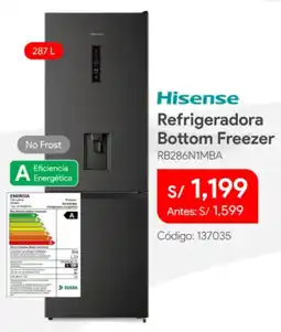 Hiraoka Hisense refrigeradora bottom freezer oferta