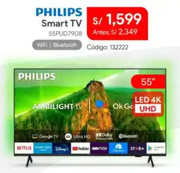 Hiraoka Philips smart tv 55" oferta