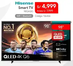 Hiraoka Hisense smart tv 98" oferta