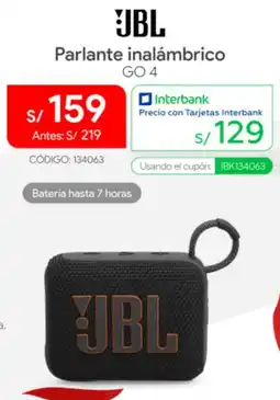 Hiraoka Jbl parlante inalámbrico Go 4 oferta