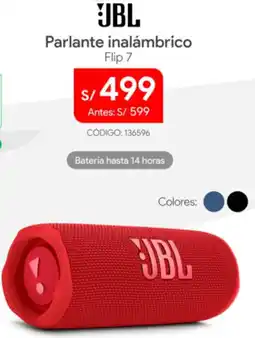 Hiraoka Jbl parlante inalámbrico flip 7 oferta
