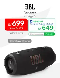 Hiraoka Jbl parlante charge 6 oferta