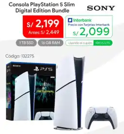 Hiraoka Sony consola playstation 5 slim digital edition bundle oferta