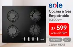 Hiraoka Sole cocina a gas empotrable oferta