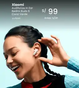 Tiendas EFE Xiaomi audífonos in ear redmi buds 6 coral verde oferta