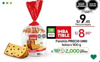 Tottus Panetón Precio Uno Bolsa x 900g oferta