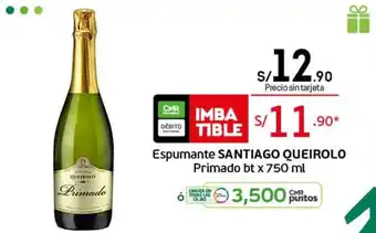 Tottus Espumante Santiago Queirolo Primado bt x 750ml oferta