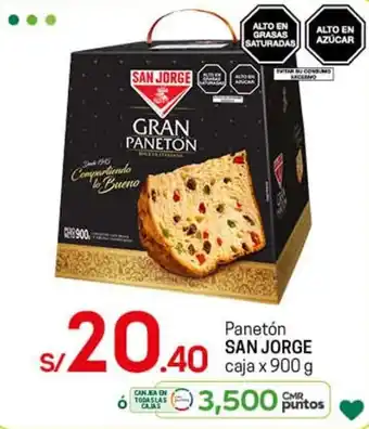Tottus Panetón San Jorge Caja x 900g oferta