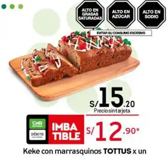 Tottus Keke con Marrasquinos Tottus x un oferta