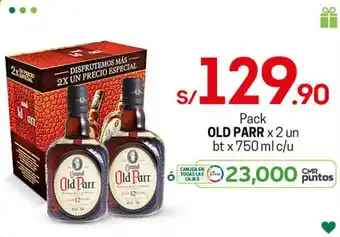 Tottus Pack Old Parr x 2 un bt x 750ml c/u oferta