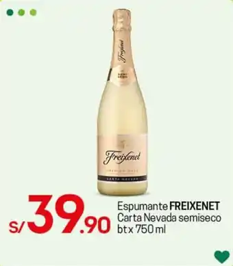 Tottus Espumante Freixenet Carta Nevada Semiseco bt x 750ml oferta