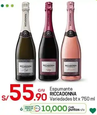 Tottus Espumante Riccadonna Variedades bt x 750ml oferta