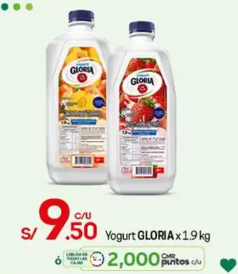 Tottus Yogurt Gloria x 1.9kg oferta