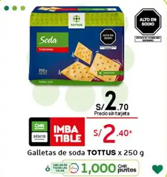 Tottus Galletas de Soda Tottus x 250g oferta