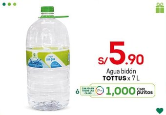 Tottus Agua Bidón Tottus x 7L oferta