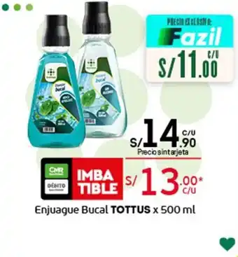 Tottus Enjuague Bucal Tottus x 500ml oferta