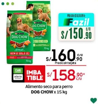 Tottus Alimento Seco para Perro Dog Chow x 15kg oferta
