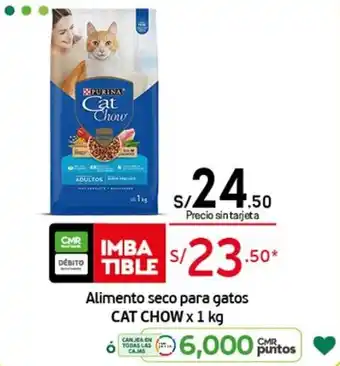 Tottus Alimento Seco para Gatos Cat Chow x 1kg oferta