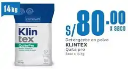 Makro Klintex detergente en polvo quita pro saco oferta