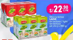 Plaza Vea Laive mezcla láctea sin lactosa / light sin lactosa oferta