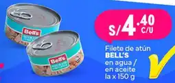 Plaza Vea Bell's filete de atún en agua/ en aceite la oferta