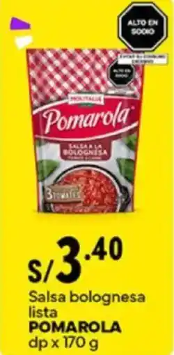 Plaza Vea Pomarola salsa bolognesa lista dp oferta