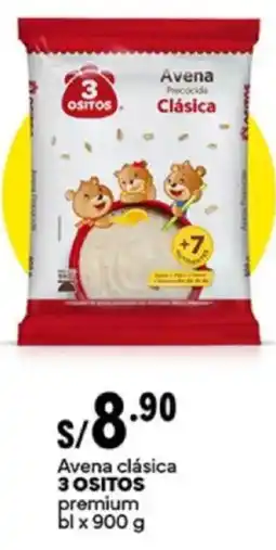 Plaza Vea 3 ositos avena precocide premium bl oferta