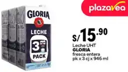 Plaza Vea Gloria leche uht fresca entera oferta