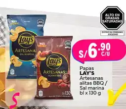 Plaza Vea Lay's papas artesanas alitas bbq/ sal marina bl oferta