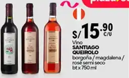 Plaza Vea Santiago queirolo vino borgoña/magdalena/ rosé semi seco bt oferta