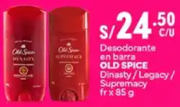 Plaza Vea Old spice desodorante en barra dinasty/legacy/ supremacy fr oferta