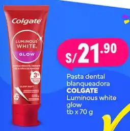 Plaza Vea Colgate pasta dental blanqueadora luminous white glow tb oferta
