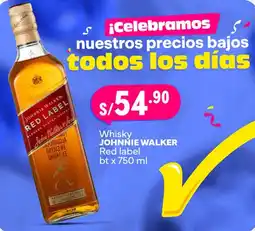 Plaza Vea Johnnie walker whisky red label bt oferta