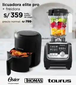 Ripley Licuadora elite pro + freidora oferta