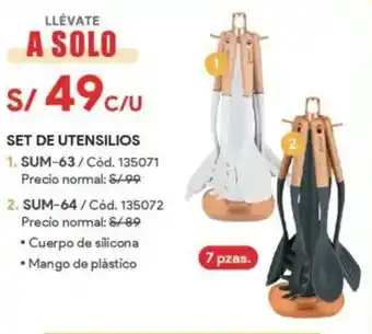 Hiraoka Set de utensilios sum-63 oferta
