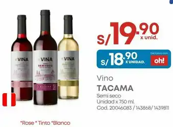 Makro Vino tacama x 750 ml oferta