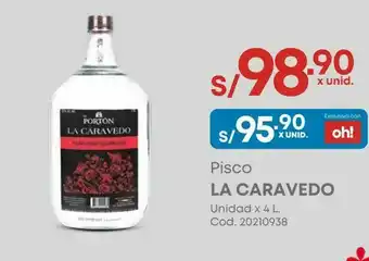 Makro Pisco la caravedo 4l oferta