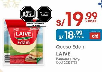 Makro Queso edam laive 440g oferta