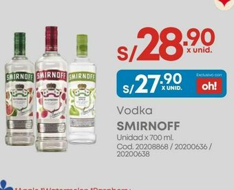 Vodka smirnoff 700ml
