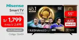 Hiraoka Hisense smart tv 55" oferta
