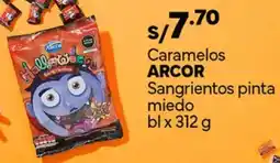 Plaza Vea Arcor caramelos sangrientos pinta miedo oferta